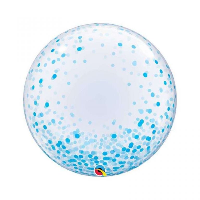 BUBBLE 24 DECO CORIANDOLI BLU