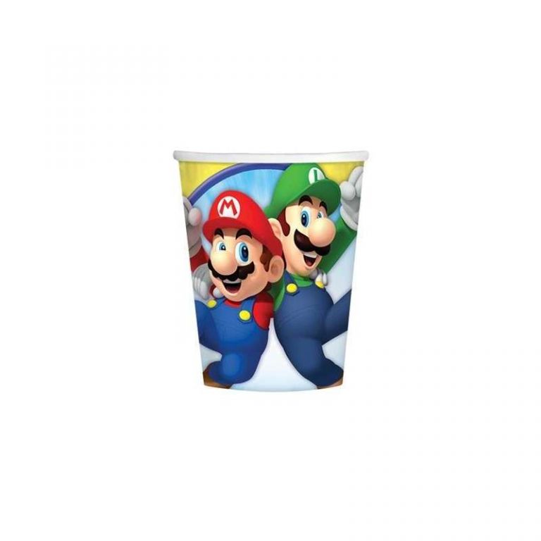 BICCHIERI SUPERMARIO 8 PEZZI