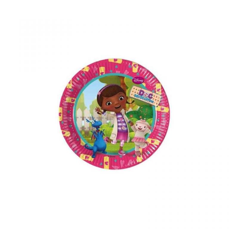 PIATTO PICCOLO DOTTORESSA PELUCHE  8 PEZZI