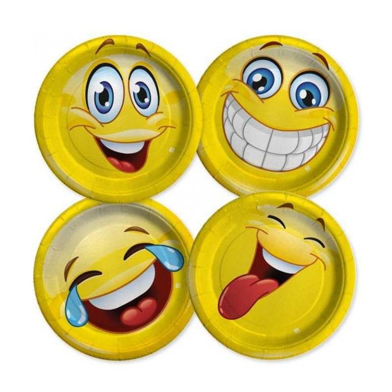 PIATTO PICCOLO EMOTICONS 8 PEZZI