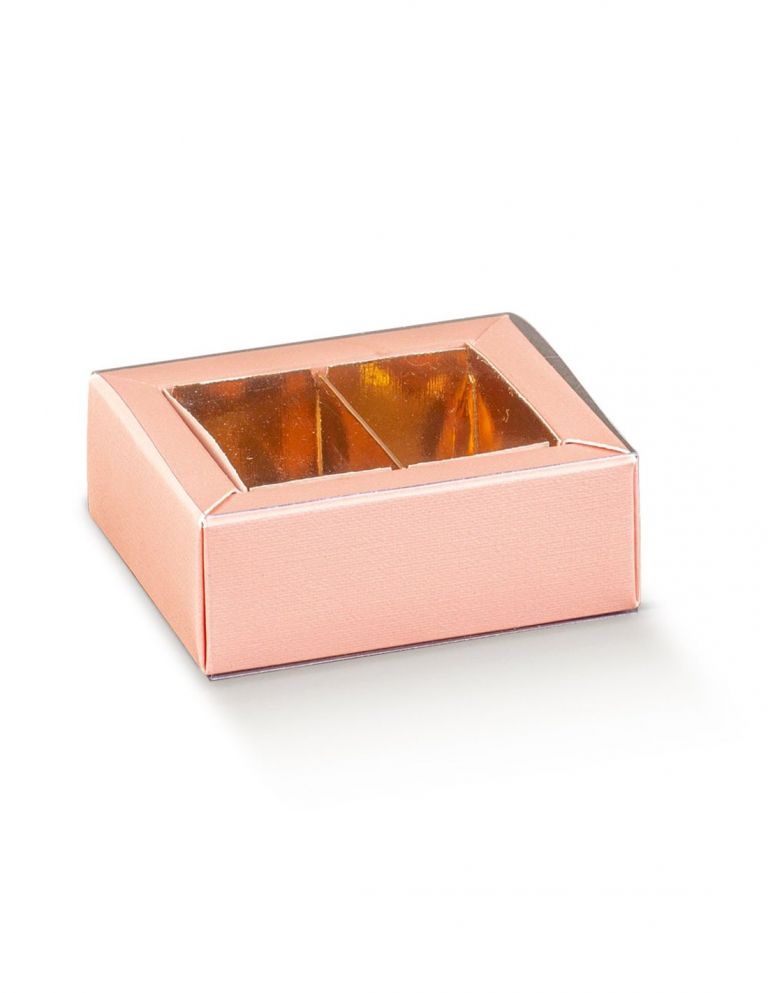 SCATOLA LINO 2 SCOMPARTI ROSA 6x5x3 10 PEZZI