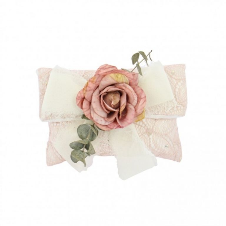 24 PEZZI BUSTA LETTERA PIZZO ROSA CIPRIA