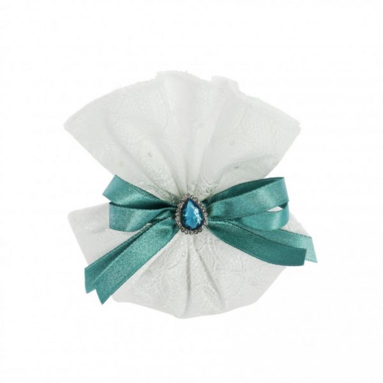 24 PEZZI FAZZOLETTO  PIZZO BIANCO
