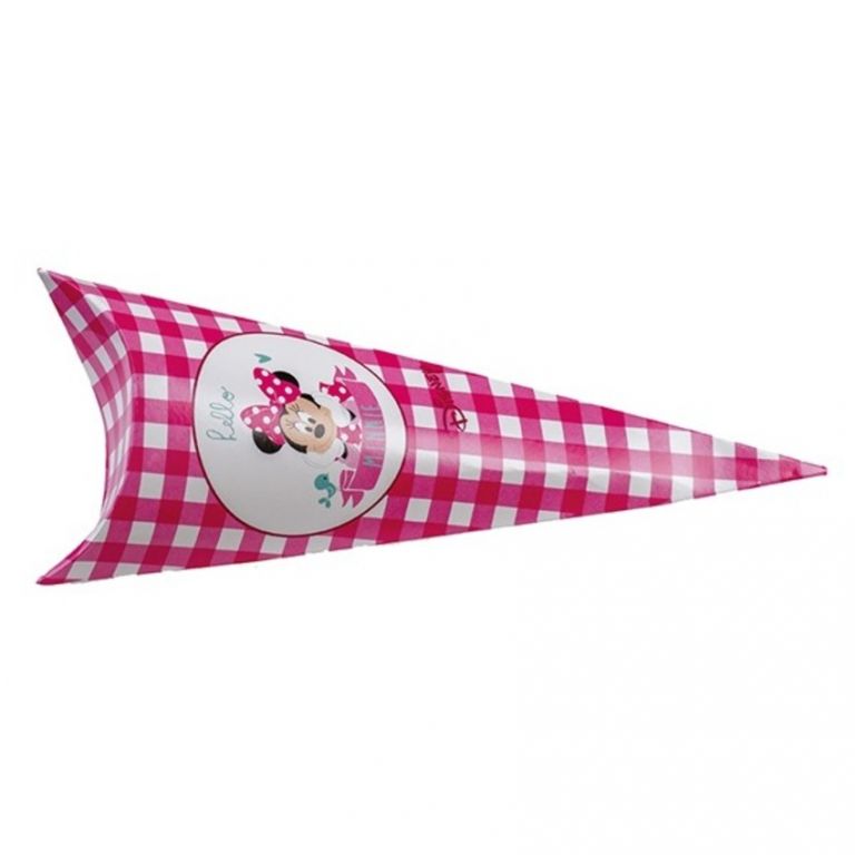 CONETTO MINNIE QUADRETTI FUXIA 10 PEZZI