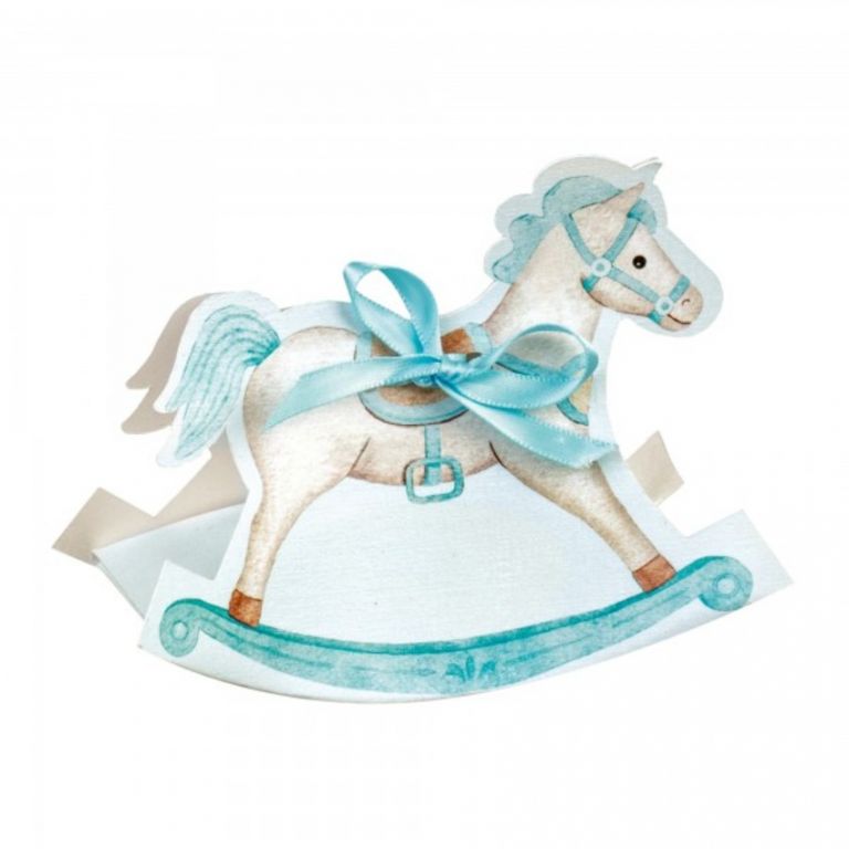 ASTUCCIO SAGOMA CAVALLUCCIO CELESTE 10 PEZZI