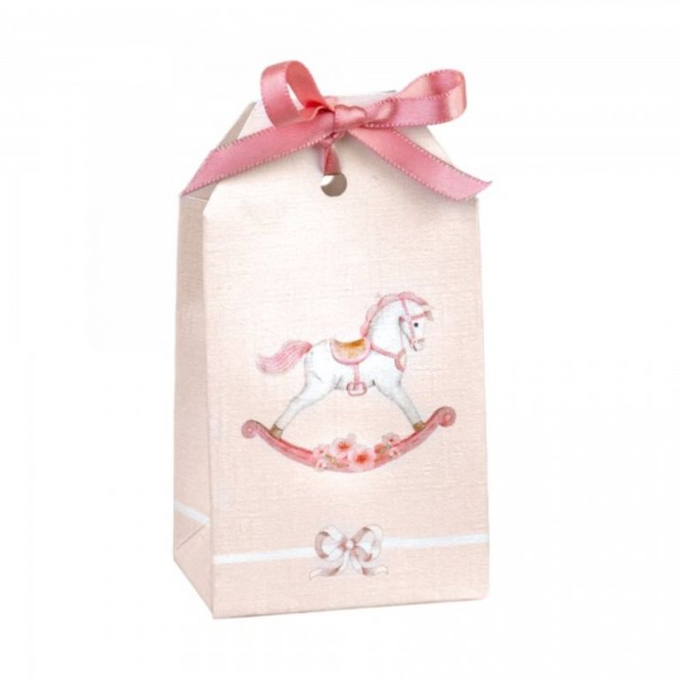 ASTUCCIO CON FORO BABY CAVALLUCCIO ROSA 10 PEZZI