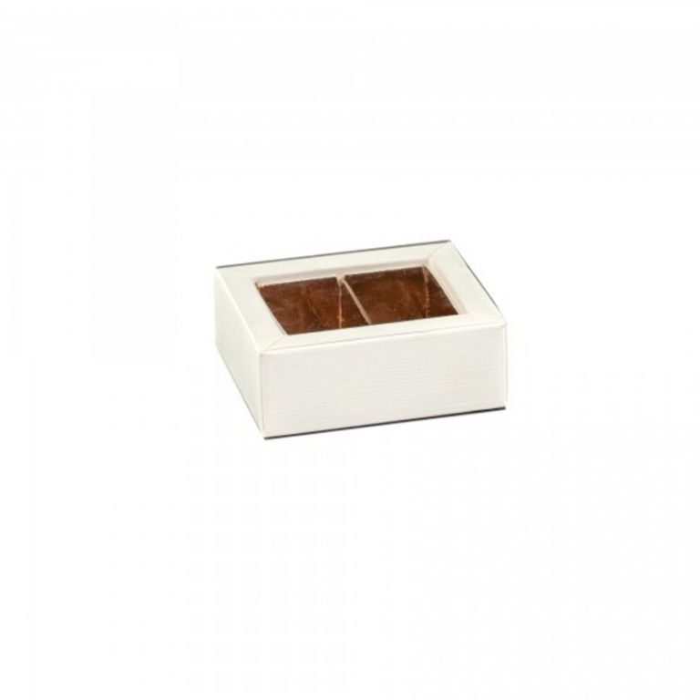 SCATOLA LINO 2 SCOMPARTI BIANCA 6x5x3 10 PEZZI