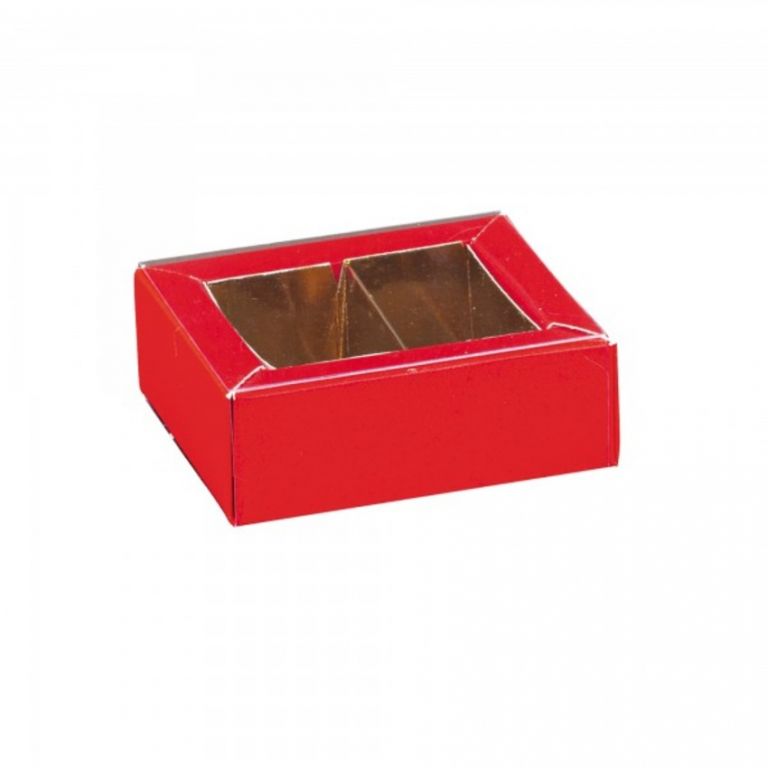 SCATOLA LINO 2 SCOMPARTI ROSSA 6x5x3 10 PEZZI