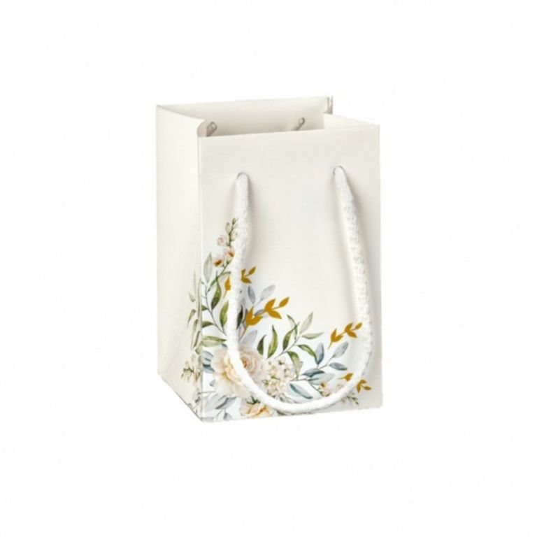 SHOPPER PICCOLA CON CORDINI BOTANICA 10 PEZZI