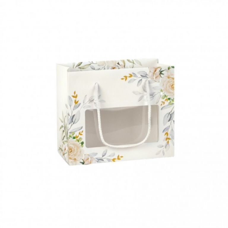 SHOPPER MEDIA CON CORDINI E FINESTRA PVC 10 PEZZI