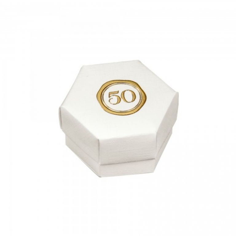 ESAGONO PICCOLO 50 ORO CON DIVISORIO 10 PEZZI