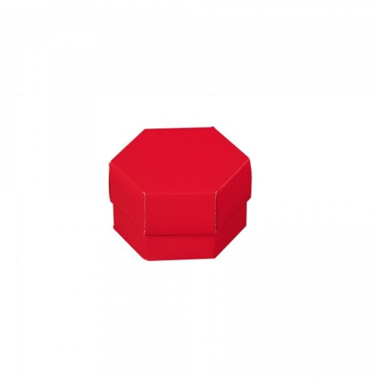ESAGONO MEDIO  8X5,5 CON DIVISORIO ROSSO  10 PEZZI