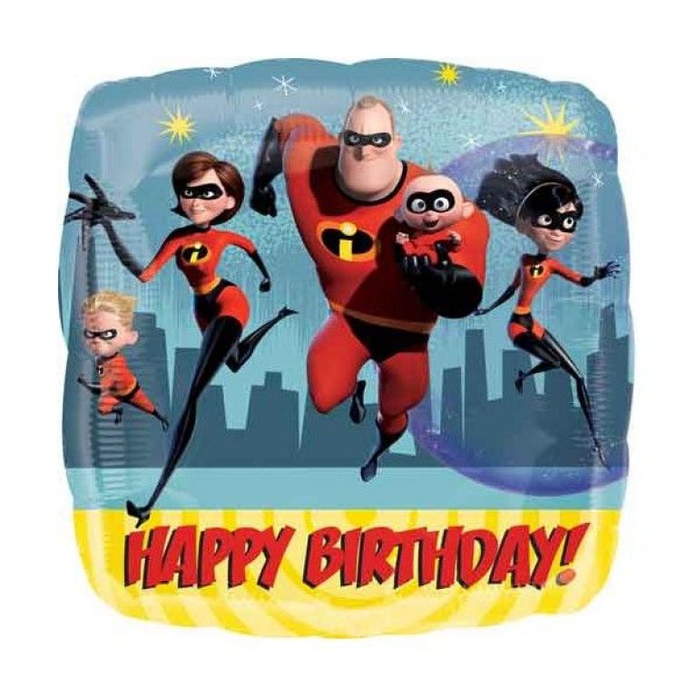 MYLAR18 INCREDIBLES HAPPYBIRTHDAY