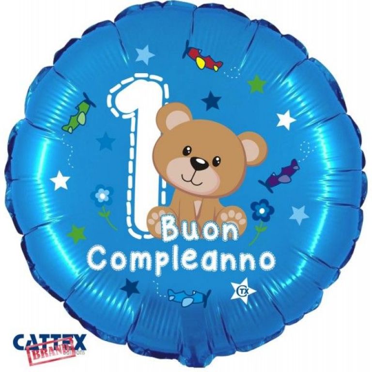 1 COMPLEANNO ORSETTO BLU