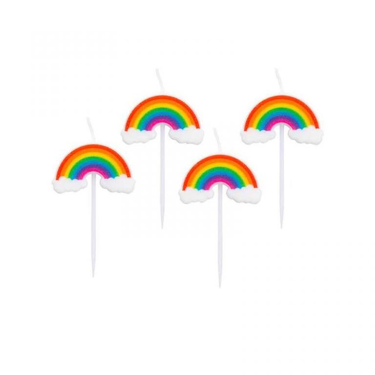 4 CANDELE ARCOBALENO PICKS