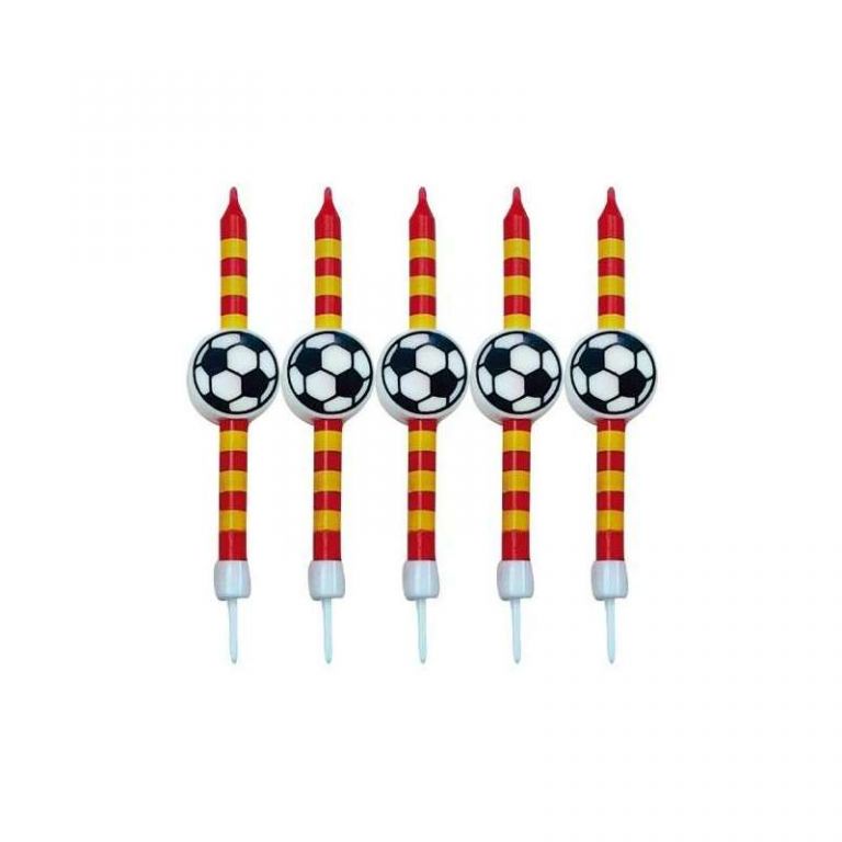 5 CANDELE TEMA SQUADRA CALCIO
